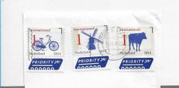 Niederlande 026 / Fragment Mit 3 Marken Von 2014 - Used Stamps