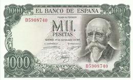 BILLETE 1000 PESETAS EMISION 17/9/1971 (SIN CIRCULAR) - 1000 Peseten