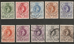 SWAZILAND 1938 PERF 13½ X 13 SET (ex 1s)  SG 28/38 (ex SG 35) FINE USED Cat £52+ - Swasiland (...-1967)