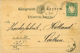 Entier Postal - Königreich Bayern - 5 Pfennig - KISSINGEN 1876 - Sonstige & Ohne Zuordnung