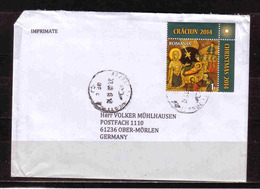 189k * RUMÄNIEN * BRIEFDRUCKSACHE * NACH DEUTSCHLAND * WEIHNACHTEN 2014 ECKRANDSTÜCK **!! - Storia Postale