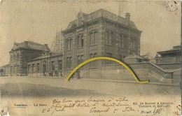 Tamines : La Gare   ( Ecrit 1904 Avec Timbre )  See Scan - Sambreville