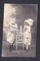 Delcampe - Carte Photo Malavas Alais Ales Portrait Petites Filles En Costume ( Fillette Petite Fille Enfant ) - Alès