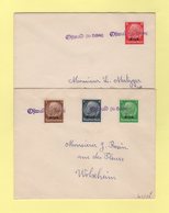 Ostwald Alsace - Lot 2 De Lettres Avec Griffe - 2. Weltkrieg 1939-1945