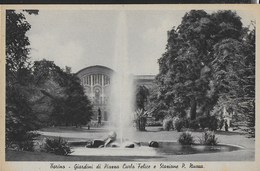 PIEMONTE - TORINO - GIARDINI CARLO FELICE E STAZIONE PORTA NUOVA - FORMATO PICCOLO - EDIZ. LEGNAZZI - NUOVA - Stazione Porta Nuova