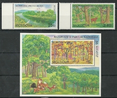 1999 Moldova Europa: National Parks And Nature Reserves Set And Souvenir Sheet (** / MNH / UMM) - 1999