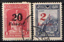 TURCHIA - 1929 - FORTEZZA DI ANKARA CON SOVRASTAMPA - OVERPRINTED - USATI - Used Stamps