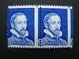 BERNARD PALISSY N° Pa9 ** OUTREMER VIF VARIETE DE PIQUAGE NEUF SANS CHARNIERE VIGNETTE EXPERIMENTALE - Proefdrukken, , Niet-uitgegeven, Experimentele Vignetten