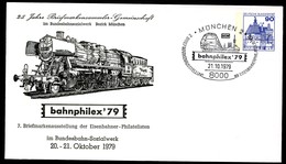 Bund PU118 D2/002 DAMPFLOKOMOTIVE München Sost.1979 - Enveloppes Privées - Oblitérées