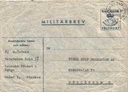 Congo 1960 Sweden ONUC Military Postal History Cover - Autres & Non Classés