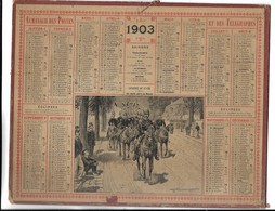 CALENDRIER De 1903 - Format 26 X 21 Cm - Grossformat : 1901-20