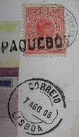 A187 - CPA - POSTE MARITIME - CàD : LISBOA CORREIO (1906) 1969 - COURRIER POSTE EN PLEINE MER - MARQUE " PAQUEBOT " - Correo Marítimo