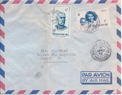 MADAGASCAR - LETTRE PAR AVION POUR PARIS FRANCE 1952 - Covers & Documents