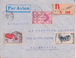 MADAGASCAR - LETTRE RECOMMANDEE LOCALE TANANARIVE 1947 - Lettres & Documents