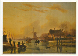 Paysage Hivernal Par Nicolaas Roosenboom, Pays-Bas,  Musée Des Beaux-Arts De BAKU, CP Neuve 20 X 14 Cm - Azerbeidzjan