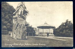 Cpa De Guernesey Guernsey Victor Hugo Statue & Candie Grounds Sept18-01 - Guernsey