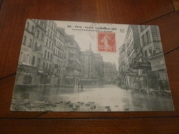 Paris -Venise .Inondations 1910.Faubourg St-Antoine Pris De La Rue De Cîteaux  CIRCULEE - Inondations