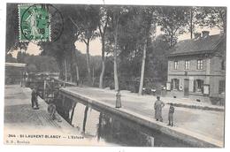 SAINT-LAURENT BLANGY - L'écluse (vue Animée : Ouvrier Réparant Le Quai) - Saint Laurent Blangy