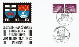 1968-Berlin-FRA-AL-EX "Partenariat Des Villes De Mulhouse-Bales-Freiburg"-Oblitération De Freiburg Im Breisgau -tp 125A - Frankeermachines (EMA)