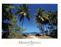 (444) Australia - With Stamp At Back Of Card - QLD - Mission Beach - Mackay / Whitsundays
