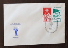 ALLEMAGNE DE L'EST Scoutisme, Yvert 365/66 Enveloppe Premier Jour, FDC 1958 - Storia Postale