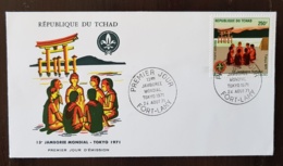 TCHAD Scoutisme, Jamboree Mondial TOKYO 1971 Yvert N°PA 87  Enveloppe Premier Jour, FDC - Lettres & Documents