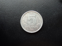 RÉPUBLIQUE DÉMOCRATIQUE ALLEMANDE : 5 PFENNIG   1983 A    KM 9.2     SUP - 5 Pfennig