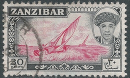 Zanzibar 1961 Sultan Seyyid Sir Abdulla Bin Khalifa. 30c Used. SG 378 - Zanzibar (...-1963)