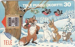 Finland, D029, Winter Animals, Birds, Fox, Hare, Squirrel, Mouse, 2 Scans. - Finlande