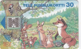 Finland, D035, Summer Animals, Birds, Fox, Hare, Squirrel, Mouse, Hedgehog, 2 Scans. - Finlande