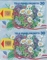 Finland, D036, Bouquet, Flowers, 2 Scans.  2 Different Chips (?) - Finlande