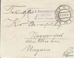 WW1 CORRESPONDENCE, CENSORED RESERVED HOSPITAL, COVER SENT FROM BRNO, 1916, CZECHOSLOVAKIA - ...-1918 Prefilatelia