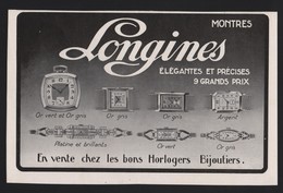 Pub Papier 1929 Montre LONGINES Montres Chronometre Horlogerie Horloger - Werbung