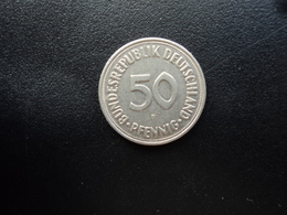 RÉPUBLIQUE FÉDÉRALE ALLEMANDE : 50 PFENNIG 1950 F   KM 109.1    SUP - 50 Pfennig