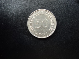 RÉPUBLIQUE FÉDÉRALE ALLEMANDE : 50 PFENNIG 1950 G   KM 109.1    SUP - 50 Pfennig