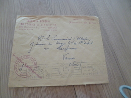 Lettre France Avec En  FM 1964 Griffe Rouge Et Cachet Magasin Général De Santé N°33 Bordeaux 1957 - Militaire Stempels Vanaf 1900 (buiten De Oorlog)