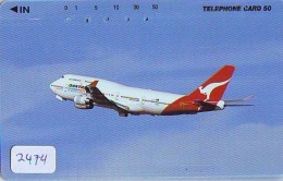 Télécarte  JAPON * QANTAS  * (2474) * AVIATION * AIRLINE Phonecard  JAPAN AIRPLANE * FLUGZEUG - Avions