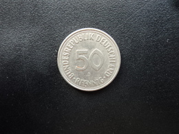 RÉPUBLIQUE FÉDÉRALE ALLEMANDE : 50 PFENNIG 1970 J    KM 109.1      SUP - 50 Pfennig