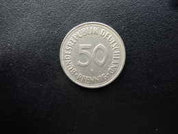 RÉPUBLIQUE FÉDÉRALE ALLEMANDE : 50 PFENNIG 1971 F    KM 109.1      SUP - 50 Pfennig