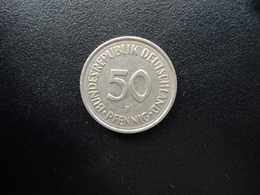 RÉPUBLIQUE FÉDÉRALE ALLEMANDE : 50 PFENNIG 1974 F    KM 109.2      SUP - 50 Pfennig