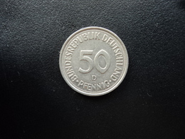 RÉPUBLIQUE FÉDÉRALE ALLEMANDE : 50 PFENNIG 1975 D    KM 109.2      SUP - 50 Pfennig