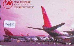 Télécarte  JAPON * NORTHWEST AIRLINES *  (2495)  AVIATION * AIRLINE Phonecard  JAPAN AIRPLANE * FLUGZEUG - Avions