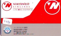 Télécarte  JAPON * NORTHWEST AIRLINES *  (2496)  AVIATION * AIRLINE Phonecard  JAPAN AIRPLANE * FLUGZEUG - Avions