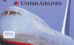 Télécarte  JAPON * UNITED AIRLINES *  (2503)  AVIATION * AIRLINE Phonecard  JAPAN AIRPLANE * FLUGZEUG - Avions