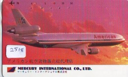 Télécarte  JAPON * AMERICAN *  (2518)  AVIATION * AIRLINE Phonecard  JAPAN AIRPLANE * FLUGZEUG - Avions