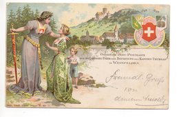 LITHO 100 Jahre Feier Thurgau WEINFELDEN 1898 Offizielle Fest-Postkarte Befreiung Das Kantons Thurgau - Weinfelden