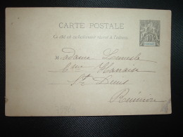 CP EP COLONIES 10 DIEGO SUAREZ Non Oblitérée, Datée 2 Aout 1905 Pour ST DENIS DE LA REUNION - Lettres & Documents