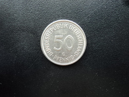 RÉPUBLIQUE FÉDÉRALE ALLEMANDE : 50 PFENNIG 1980 G    KM 109.2      SUP - 50 Pfennig