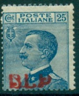 REGNO 1921 BLP  I TIPO 25 C. AZZURRO MNH**  FIRMATO DIENA - Stamps For Advertising Covers (BLP)