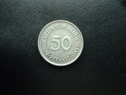 RÉPUBLIQUE FÉDÉRALE ALLEMANDE : 50 PFENNIG 1984 F    KM 109.2      SUP - 50 Pfennig